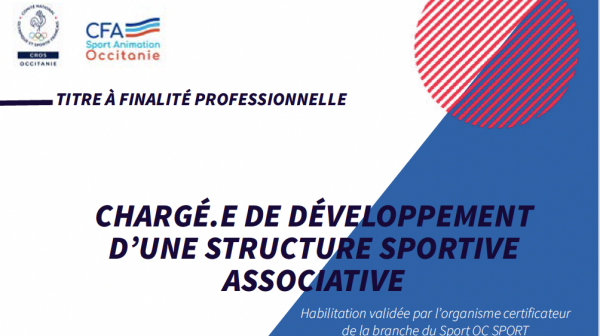 Formation CROS Occitanie - Chargé.e de Développement d'une structure sportive associative